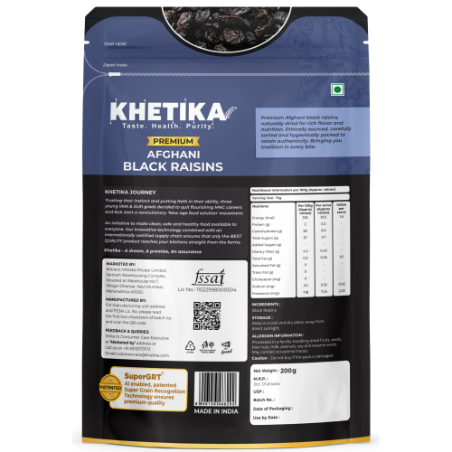 KHETIKA: Premium Afghani Black Raisin  200gm