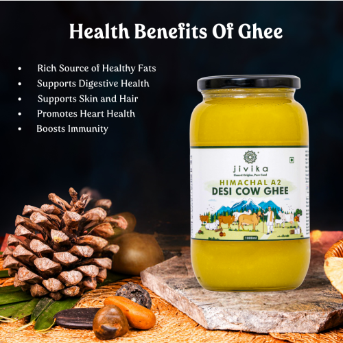 Jivika Pure: Himachal Desi A2 Cow Bilona Ghee  1Ltr