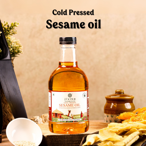 Jivika Pure: Sesame Oil (Wood Pressed/Cold Pressed)  1Ltr