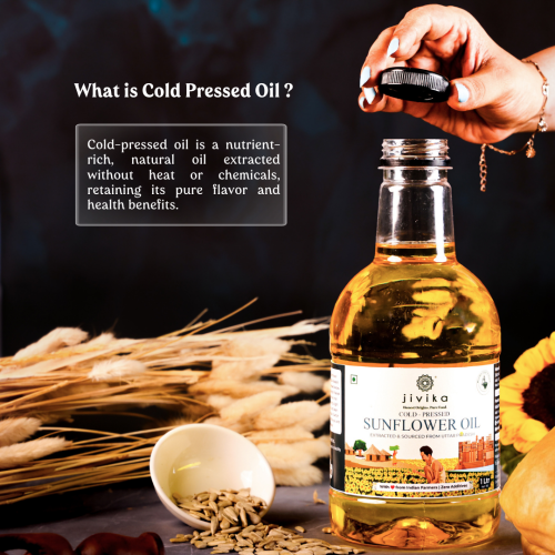Jivika Pure: Cold Pressed Sunflower Oil  1Ltr
