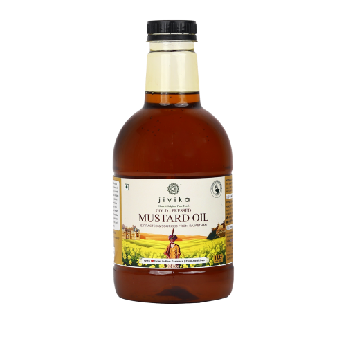 Jivika Pure: Mustard Oil (Wood Pressed/Cold Pressed)  1Ltr