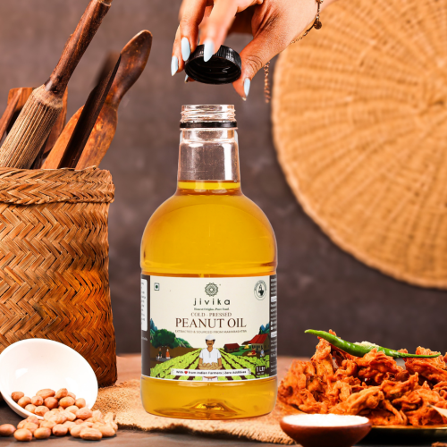 Jivika Pure: Peanut Oil (Wood Pressed/Cold Pressed)  1Ltr