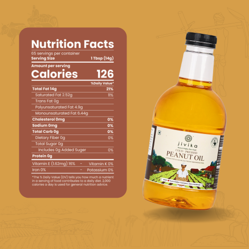 Jivika Pure: Peanut Oil (Wood Pressed/Cold Pressed)  1Ltr