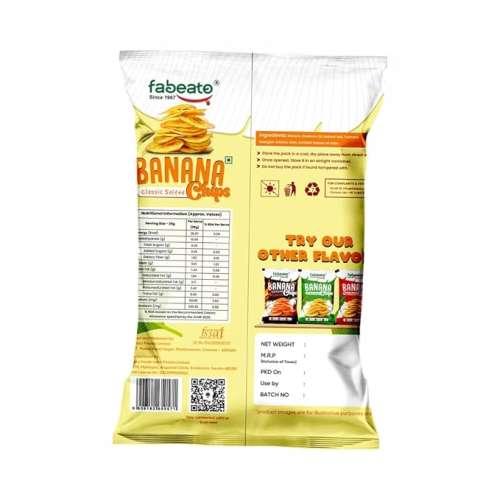 Fabeato: Banana Chips Classic Salted Flavor, No Palm Oil, No MSG, 70gm  Pack of 3