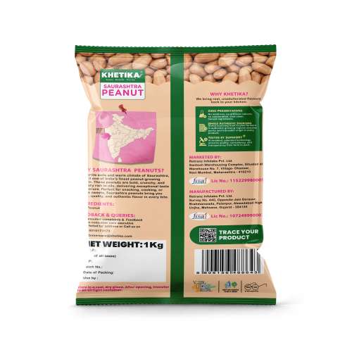 KHETIKA: Naturale Raw Peanuts | Premium Moongfali | 1Kg