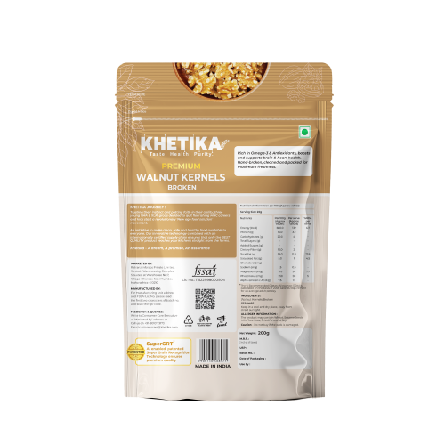 KHETIKA: Premium Walnut Broken 200gm