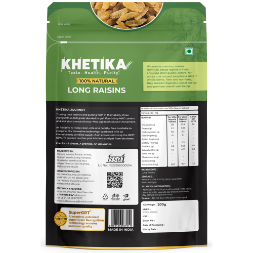 KHETIKA: Premium Long Raisin  200gm