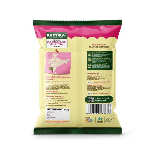 KHETIKA: Idukki Cardamom Elaichi Whole  50gm
