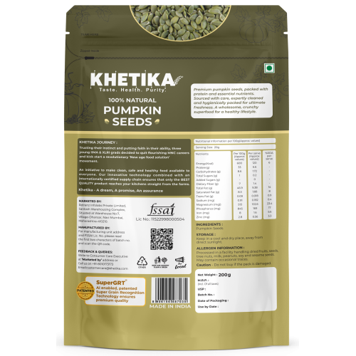 KHETIKA: Premium Pumpkin Seeds 200gm