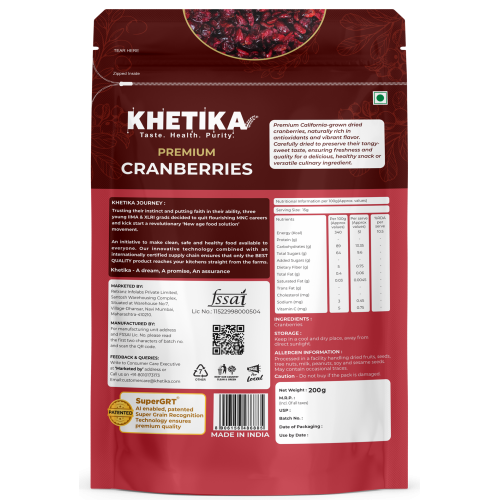 KHETIKA: Premium Cranberry   200gm