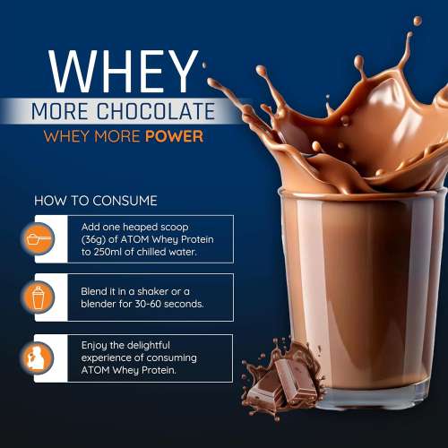 AS-IT-IS Nutrition: ATOM Whey Protein 1kg | 27g protein | Isolate & Concentrate | Double Rich Chocolate | USA Labdoor Certified | With Digestive Enzymes for better absorption