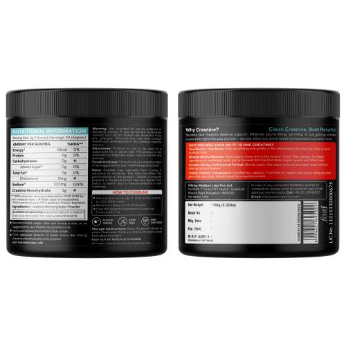 AS-IT-IS Nutrition: One Creatine Monohydrate - 150g I Pure & Micronized I Rapid Absorption,  Supports Enhanced Muscle Strength, Stamina & Muscle Growth I Unflavoured