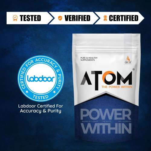 AS-IT-IS Nutrition: ATOM PWR Whey Protein with Enzymes, 24g Protein, 11g EAA, Lean Muscle Gains & Rapid Recovery, Easy Digest, 1Kg Double Rich Chocolate
