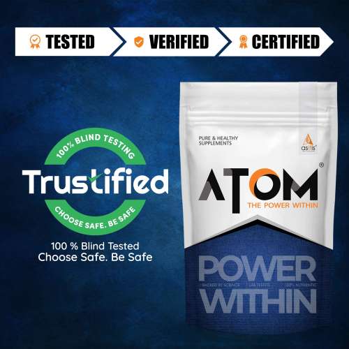 AS-IT-IS Nutrition: ATOM PWR Whey Protein with Enzymes, 24g Protein, 11g EAA, Lean Muscle Gains & Rapid Recovery, Easy Digest, 1Kg Double Rich Chocolate