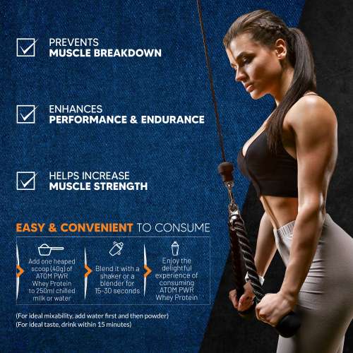 AS-IT-IS Nutrition: ATOM PWR Whey Protein with Enzymes, 24g Protein, 11g EAA, Lean Muscle Gains & Rapid Recovery, Easy Digest, 1Kg Double Rich Chocolate