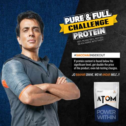 AS-IT-IS Nutrition: ATOM PWR Whey Protein with Enzymes, 24g Protein, 11g EAA, Lean Muscle Gains & Rapid Recovery, Easy Digest, 1Kg Double Rich Chocolate