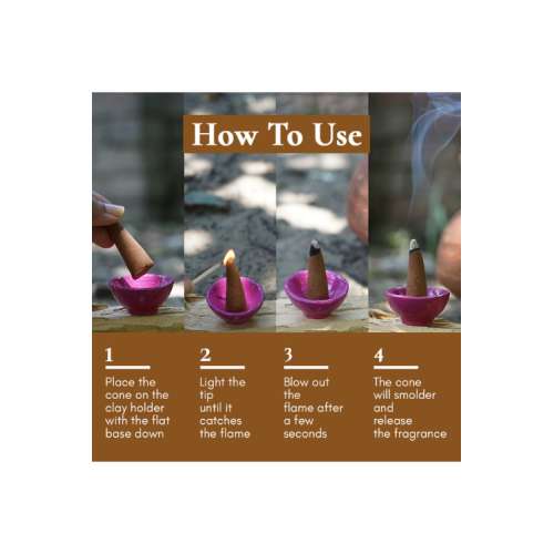 Boond Fragrances: Sandali Dhoop - Pure Sandalwood Incense Cones |Pack of 25 incense cones