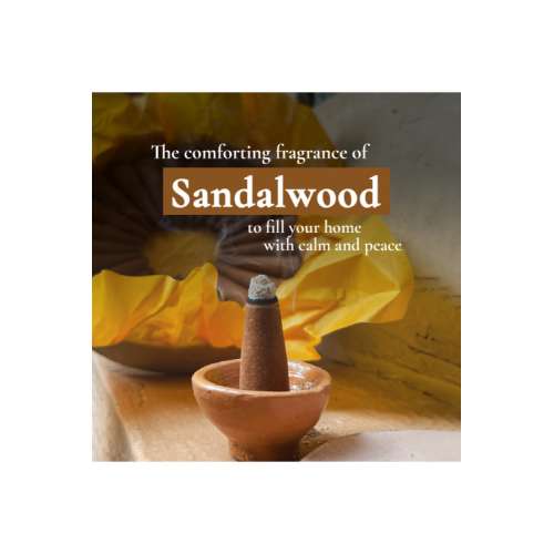 Boond Fragrances: Sandali Dhoop - Pure Sandalwood Incense Cones |Pack of 25 incense cones