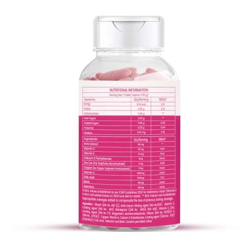 Dr. Morepen: Biotin+ Capsules with 10,000 mcg Pure Sesbania Agasthi Extract for Healthy Hair, Radiant Skin & Stronger Nails  60N