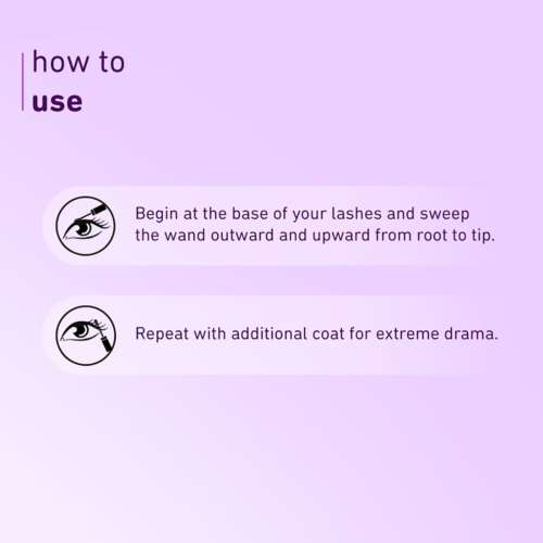 Plum: Plum Lash Drama 1-4-All Mascara   Length + Curl + Volume + Definition   100% Vegan & Cruelty Free   01 Black