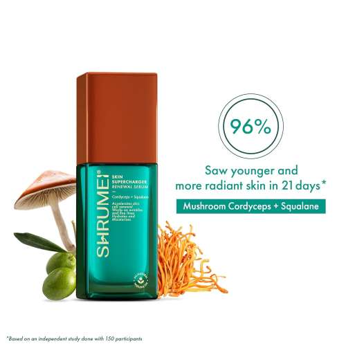 Shrumei: All Natural Skin Supercharger Renewal Serum | Anti Aging & Skin Renewal | Mushroom Cordyceps extract | Reduces Fine lines & Wrinkles|Stimulates Collagen |All Skin Types 30ml