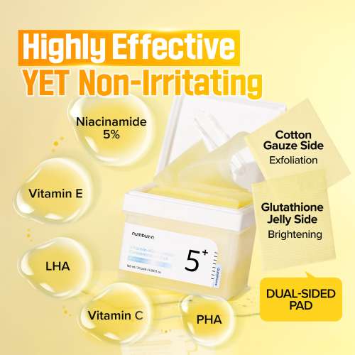 Numbuzin: No.5 Vitamin-Glutathione Concentrated Toner Pad 180ml