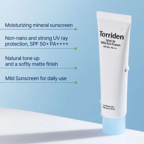 Torriden: Dive In Mild Sun Cream Spf+ Pa++++ 60ml