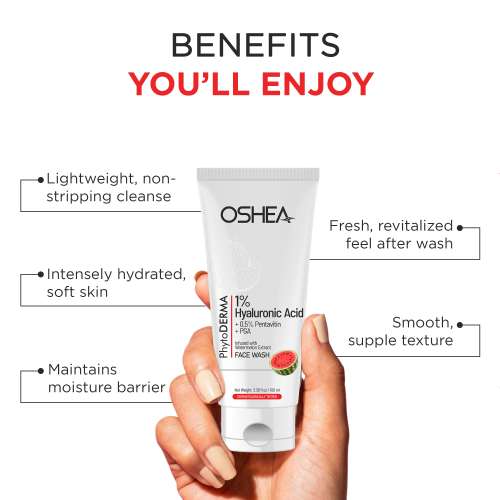 Oshea PhytoDERMA: PhytoDERMA Hydrating Face Wash with Hyaluronic Acid and Watermelon 100ml