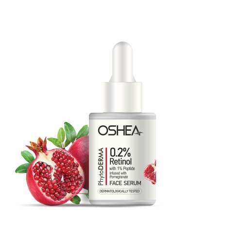 Oshea PhytoDERMA: 0.2% Retinol Face Serum With 1% Peptide infused with Pomegranate Face Serum 30ml