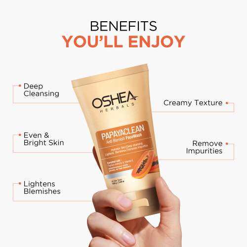 Oshea Herbals: Papaya Clean Anti Blemish Facewash 150gm