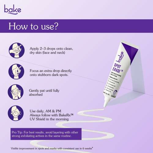 Bake Cosmetics: Spot Erase Dark Spot Correcting Serum Cream with 3% Kojic Acid for Post Acne Marks, Melasma & Pigmentation  30gm