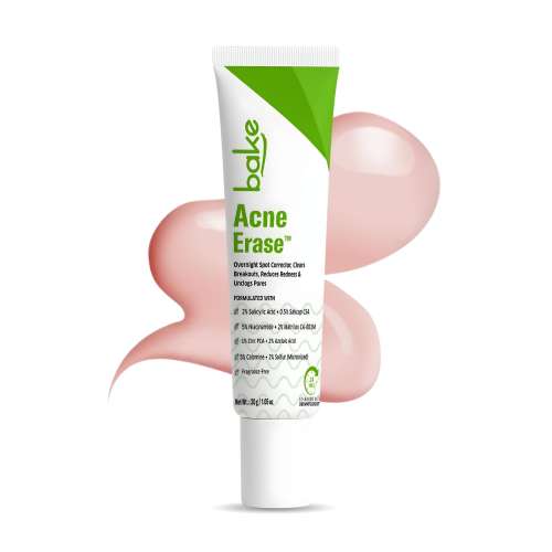 Bake Cosmetics: 2% Salicylic Acid Acne Spot Serum Gel -Overnight Acne Corrector for Pimples, Breakouts, Redness & Clogged Pores  30gm