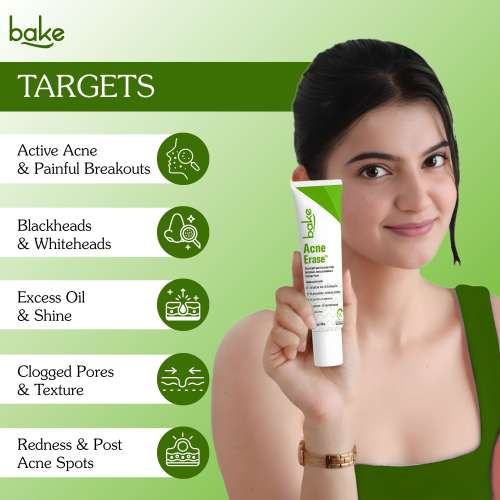 Bake Cosmetics: 2% Salicylic Acid Acne Spot Serum Gel -Overnight Acne Corrector for Pimples, Breakouts, Redness & Clogged Pores  30gm