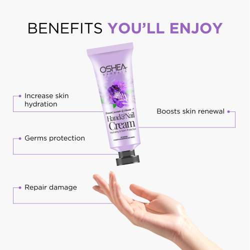 Oshea Herbals: French Lavender & Vitamin -E Hand Cream & Nail Cream 30gm