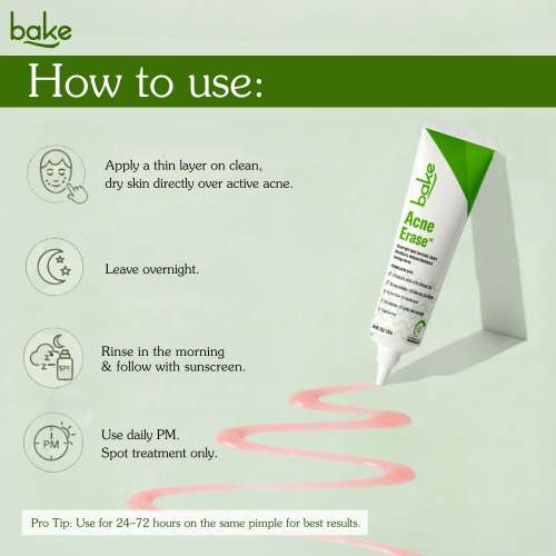 Bake Cosmetics: 2% Salicylic Acid Acne Spot Serum Gel -Overnight Acne Corrector for Pimples, Breakouts, Redness & Clogged Pores  30gm