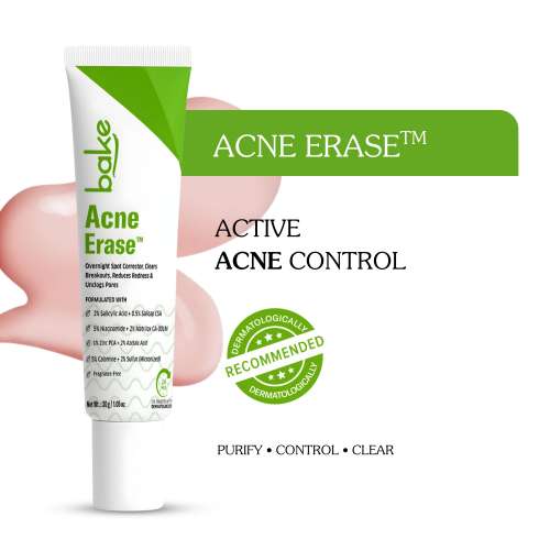 Bake Cosmetics: 2% Salicylic Acid Acne Spot Serum Gel -Overnight Acne Corrector for Pimples, Breakouts, Redness & Clogged Pores  30gm