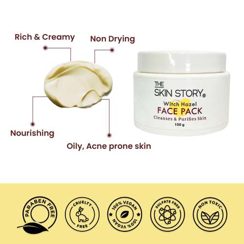 The Skin Story: Re- Mineralizing Witch Hazel Face Pack 100gm