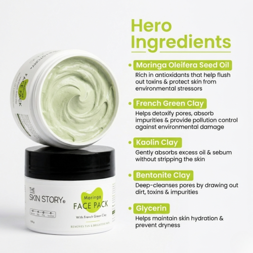 The Skin Story: Hydrating Moringa Face Pack 100gm