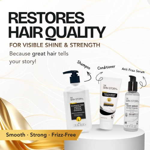 The Skin Story: Sulfate Free Keratin Shampoo - For Damaged Hair 450ml