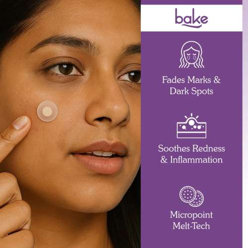 Bake Cosmetics: Spot Erase Micropoint Patches for Dark Spots & Post-Acne Marks with 2% Niacinamide & Alpha Arbutin | 176 Melt-Tech Microneedles | for Post Acne Breakouts and Spot Treatment - 4 Patches