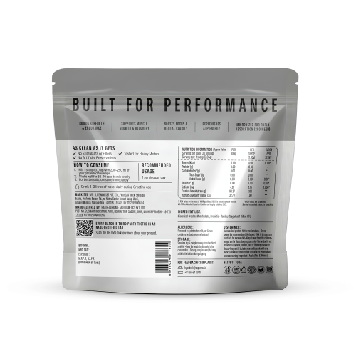 SuperYou: Pro Micronized Creatine Monohydrate Powder | Unflavoured | 100gm | 33 Servings | Micronized to 200 Mesh | 1Bn CFU Probiotics | Enhanced Muscle Strength with Rapid Absorption |Pre-Post Workout Supplement | Zero Calories | Zero Sugar | No Artificial Preserv