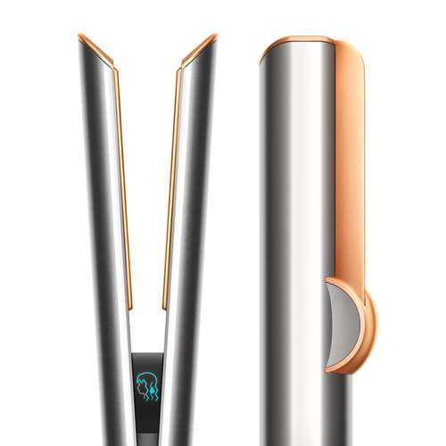 dyson: Airstrait Hair Straightener [BRIGHT NICKLE / BRIGHT COPPER] | Straightens with Air | No Hot Plates, No Heat Damage | Wet-to-Dry Straightener | Combines Drying & Straightening in One Step | Saves Time | Wet & Dry Modes | Suitable for All Hair Types | 2-Yea