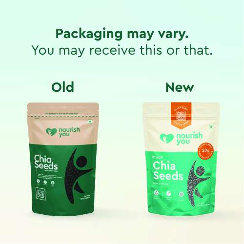 Nourish You: Organic Raw Black Chia Seeds | 250gm