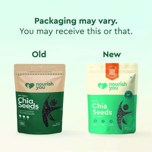Nourish You: Organic Black Chia Seeds 500gm