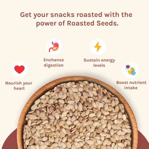 Nourish You: Organic Roasted Watermelon Seeds - Rich In Protein, Healthy snacks , Gluten Free 100gm