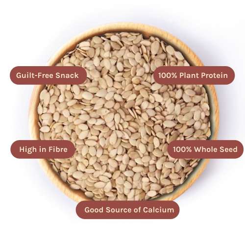 Nourish You: Organic Roasted Watermelon Seeds - Rich In Protein, Healthy snacks , Gluten Free 100gm