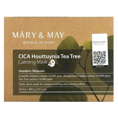 Mary&May: CICA Houttuynia Tea Tree Calming Mask 30ea/400g