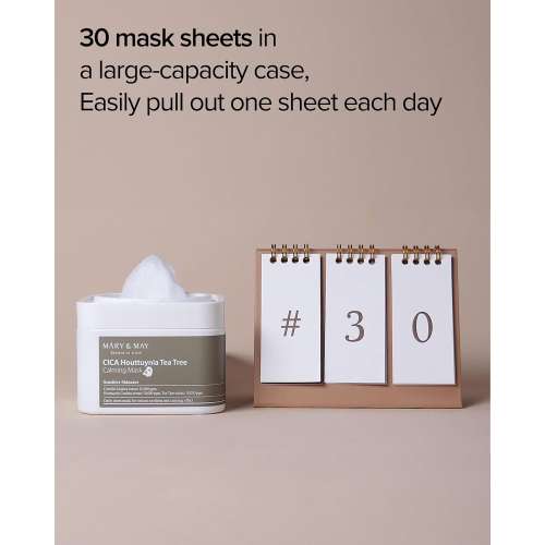 Mary&May: CICA Houttuynia Tea Tree Calming Mask 30ea/400g