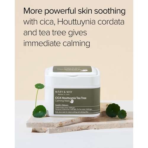 Mary&May: CICA Houttuynia Tea Tree Calming Mask 30ea/400g