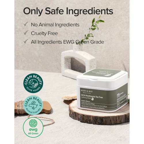 Mary&May: CICA Houttuynia Tea Tree Calming Mask 30ea/400g